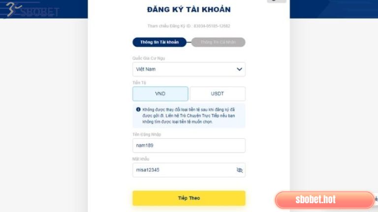 Đăng ký tài khoản chơi nhanh chóng, dễ dàng